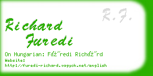 richard furedi business card