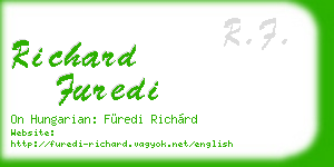 richard furedi business card